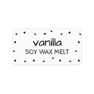Black Triangles On White Soy Wax Melt Labels