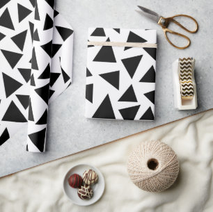 Black Triangles   Wrapping Paper