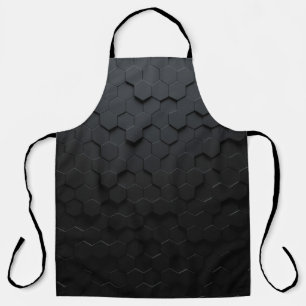 Black triangular abstract background, Grunge surfa Apron