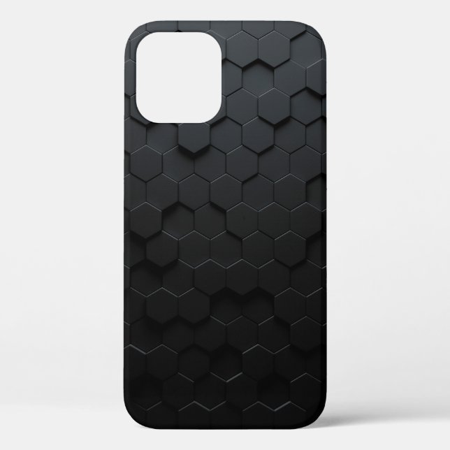 Black triangular abstract background, Grunge surfa Case-Mate iPhone Case (Back)