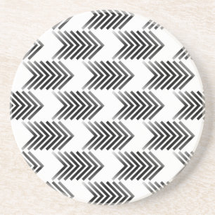 Black Tribal Arrow Pattern Coaster