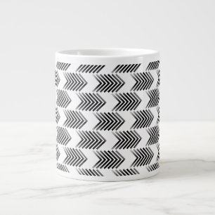 Black Tribal Arrow Pattern Large Coffee Mug