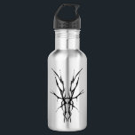 Black Tribal Deer Skull Hunting Design 532 Ml Water Bottle<br><div class="desc">Make a bold statement with this unique, intricately detailed Deer Skull Tribal Design. Featuring a striking black and white image, this artwork reimagines the classic hunting trophy with a dark, modern edge. Perfect for deer hunters looking for gear that stands out from the traditional camo, this "scary-cool" tribal aesthetic adds...</div>