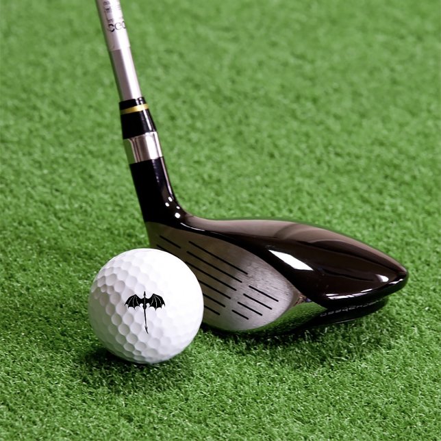 Black Tribal Flight Dragon Fantasy Blue Sky Golf Balls (Creator Uploaded)