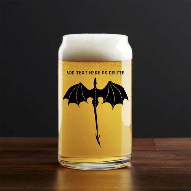 Black Tribal Flight Dragon Fantasy  Can Glass (Creator Uploaded)