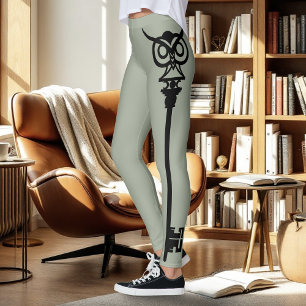 Black Tribal Owl Key Leggings