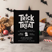 BLACK TRICK OR TREAT CUTE GHOST HALLOWEEN Party