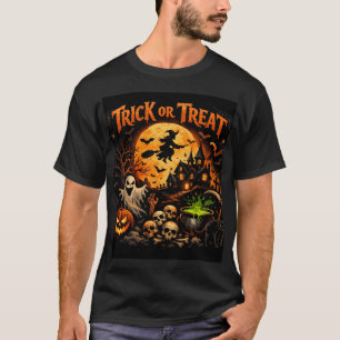 Black Trick or Treat Halloween Mens T-Shirt