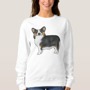 Black Tricolor Pembroke Welsh Corgi Cute Dog Sweatshirt