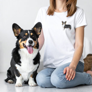Black Tricolor Pembroke Welsh Corgi Little Dog T-Shirt