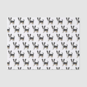 Black Tricolor Smooth Coat Chihuahua Dog Pattern Tissue Paper