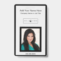 Black trim add photo logo identification badge