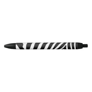 Black Trim Pen - Zebra Print - Black Ink