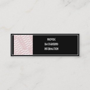 Black Trimmed Photo Template Mini Business Card