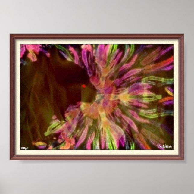 Black Trippy Cat Poster (Front)