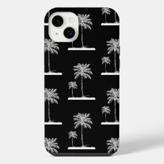 Black Tropical Modern Palm Tree Phone Case