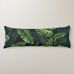 Black Tropical Pattern Body Cushion