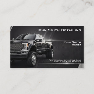 Black Truck Auto Washing Repair Detailing Card