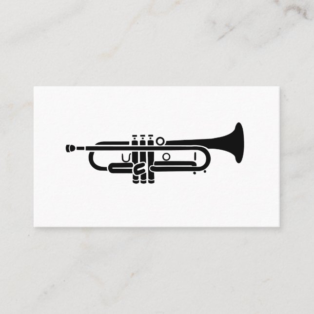 Black Trumpet Logo Business Cards (Front)