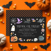 Black Trunk or Treat Kids Crayon Halloween Party