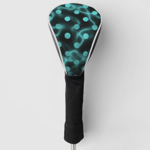 Black turquoise golf club cover