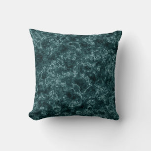 Black turquoise marble cushion