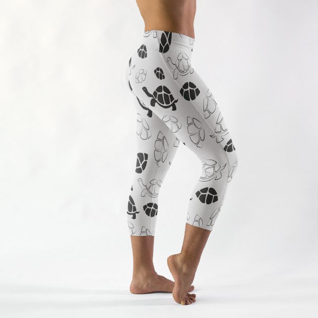 Black Turtle Capri Leggings (Creator Uploaded)