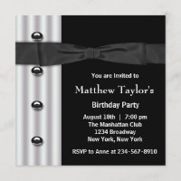 Black Tuxedo Black Bow Tie Mens Birthday Party