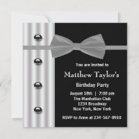 Black Tuxedo Bow Tie Mens Birthday Party