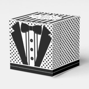 Black Tuxedo- Little Square Favour Box