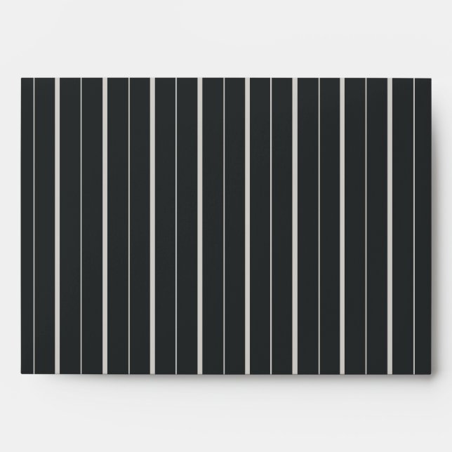 Black Tuxedo Stripe & Creamy Dot Envelopes (Front)