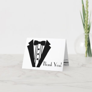 Black Tuxedo Thank You Card