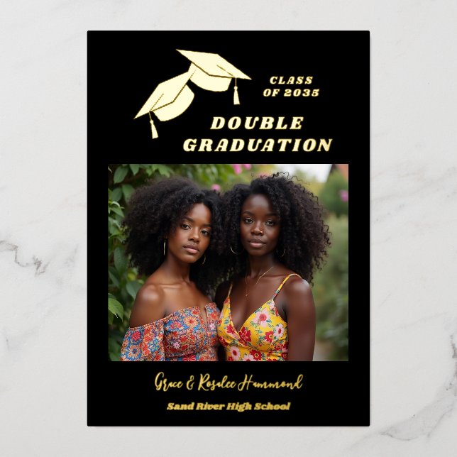Black Two Brothers Double Graduation Gold (Front)