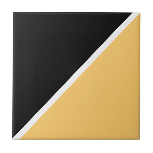 Black Two Colour Simple Triangle Kitchen Tile (Front)