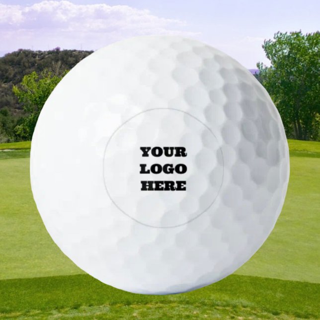 Black Typography Bold Logo Modern Company Golf Bal Golf Balls (Creator Uploaded)
