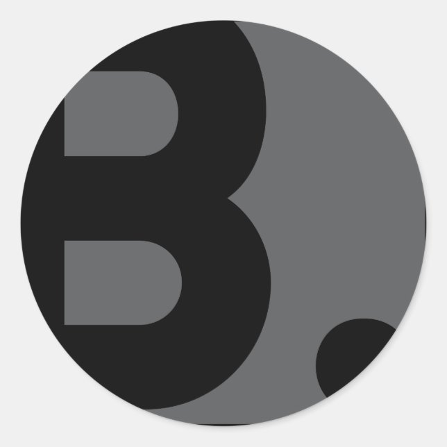 Black. - Typography Sticker (Front)