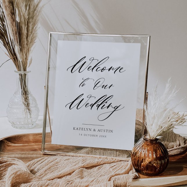 black typography welcome wedding sign (Creator Uploaded)