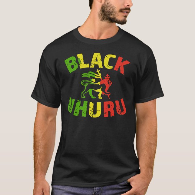 Black Uhuru Jamaican Lion Classic T-Shirt (Front)