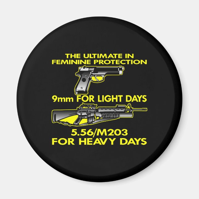 Black Ultimate Feminine Protection Magnet (Front)