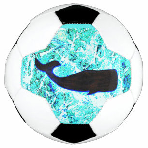 black underwater whale Thunder_Cove Soccer Ball