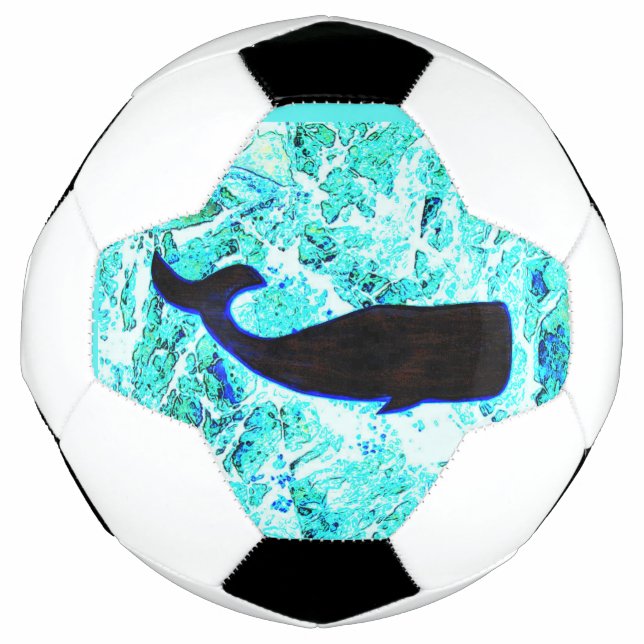 black underwater whale Thunder_Cove Soccer Ball (Front)