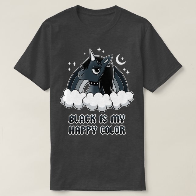 Black Unicorn 1 T-Shirt (Design Front)