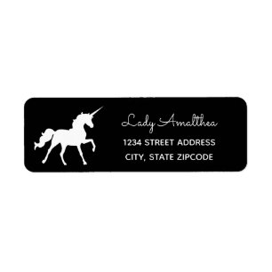 Black Unicorn Address Label