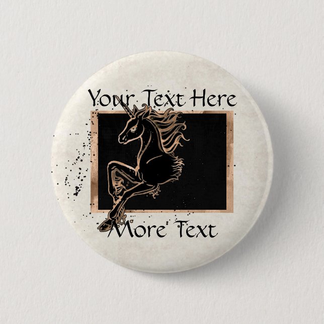 Black Unicorn Button (Front)