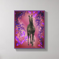 Black Unicorn Fantasy Horse Art