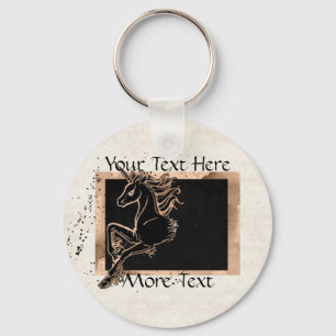 Black Unicorn Keychain