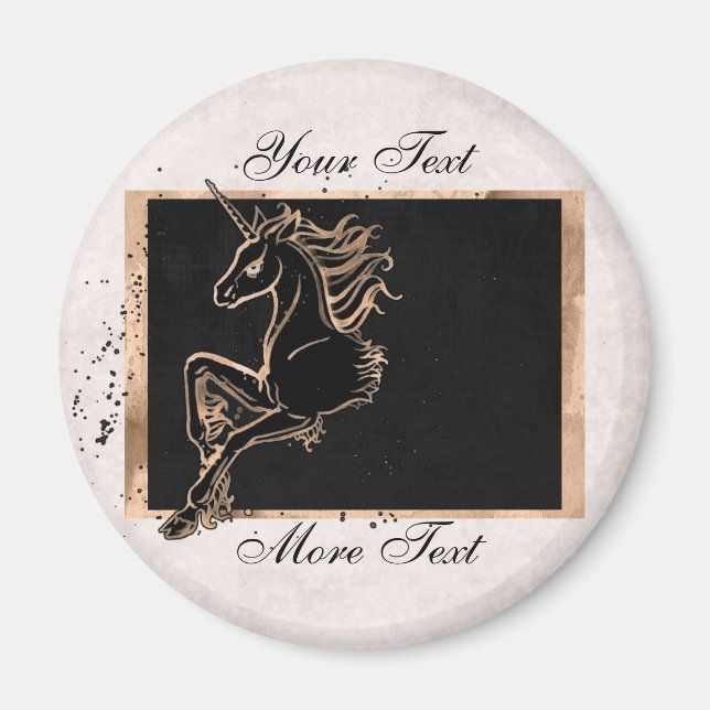 Black Unicorn Magnet (Front)