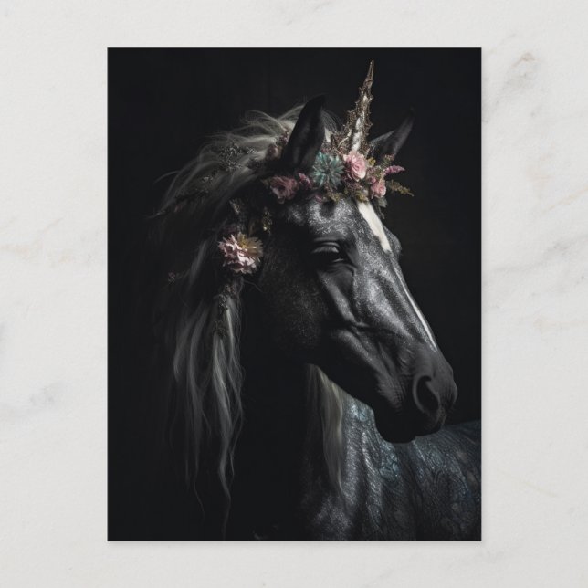 Black Unicorn Postcard (Front)