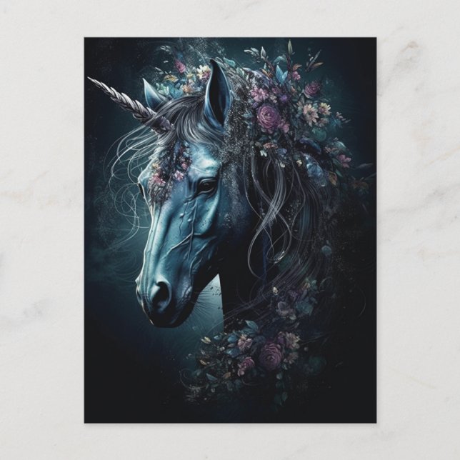 Black Unicorn Postcard (Front)