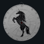 Black Unicorn Silhouette Dart Board<br><div class="desc">A dart board is an excellent addition to a game room or home bar in your home. Dart playing is growing in popularity as an enjoyable way to pass the time and is sure to provide your friends and family with hours of entertainment over many years. Dart boards is a...</div>